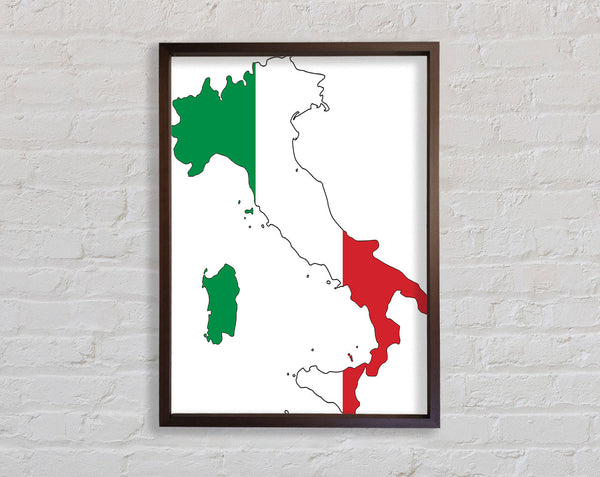 Italy Flag Map