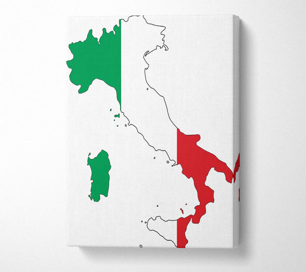 Italy Flag Map