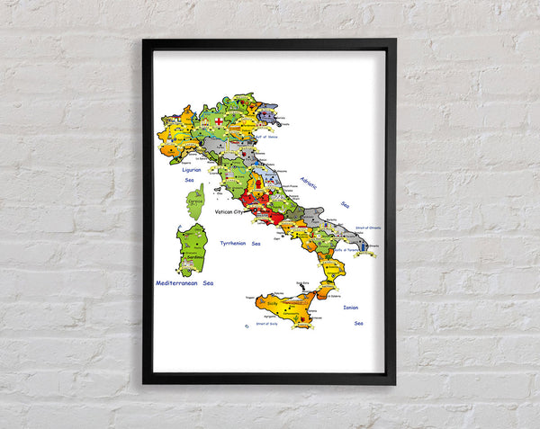 Travel Map Of Italy