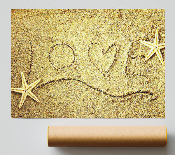 Love Message In The Sand