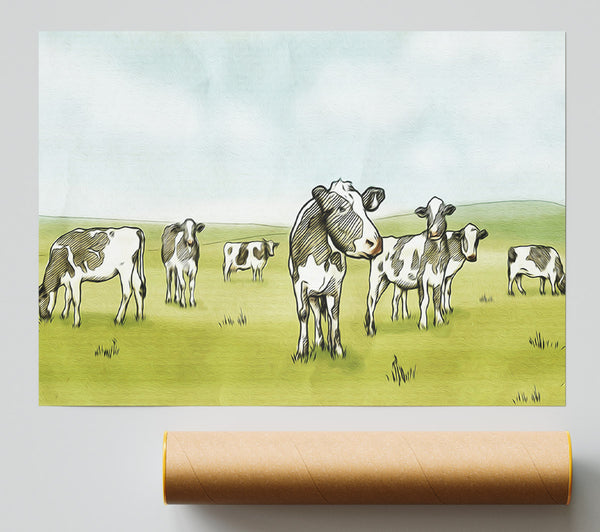 Cows Drawing