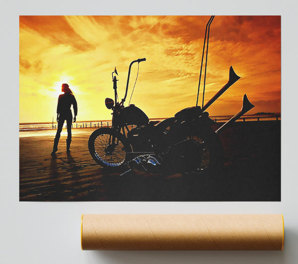 Harley Davidson Sunset