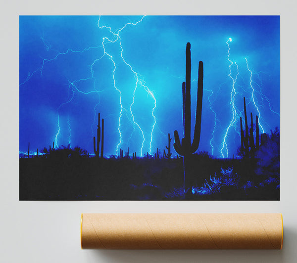 Blue Lightning Storm