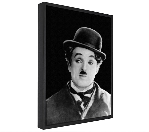 A picture of a Charlie Chaplin Portrait framed canvas print sold by Wallart-Direct.co.uk