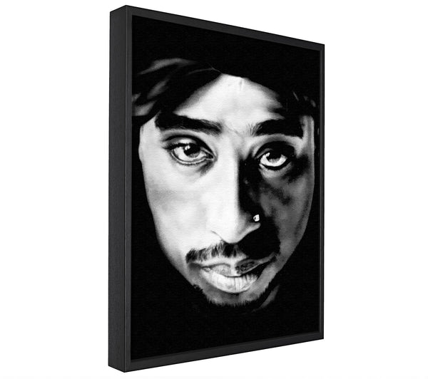 A picture of a Tupac Face framed canvas print sold by Wallart-Direct.co.uk