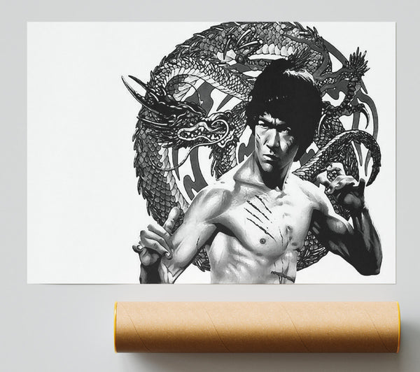 Bruce Lee Dragon B N W