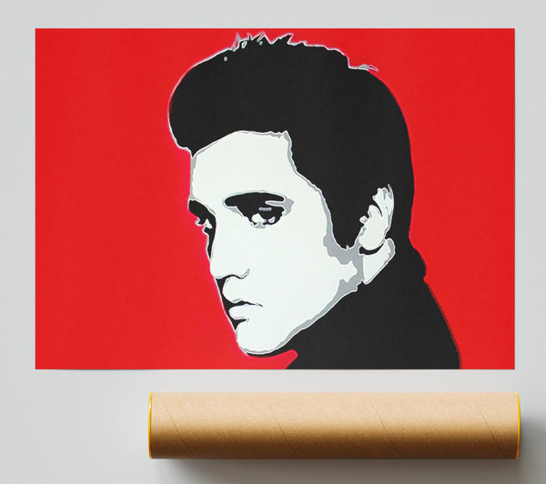 Elvis Portrait Red