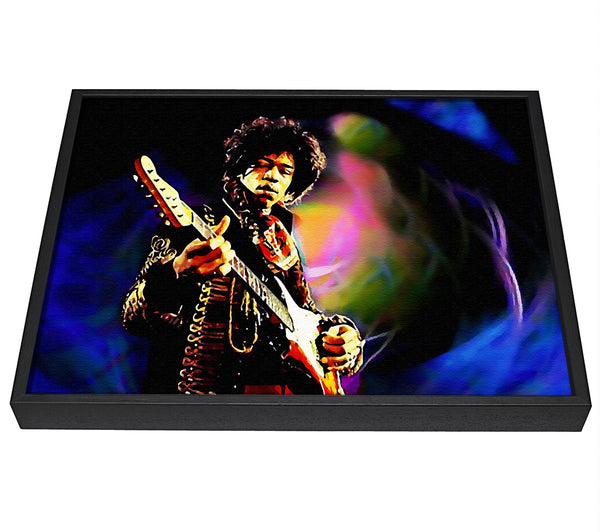 A picture of a Jimi Hendrix Energy Field framed canvas print sold by Wallart-Direct.co.uk