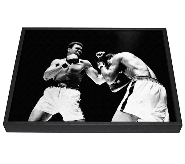 A picture of a Muhammad Ali Fist Of Power framed canvas print sold by Wallart-Direct.co.uk