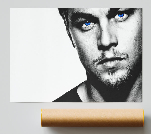 Leonardo Dicaprio Blue Eyes B N W