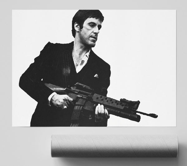 Scarface Tommygun B N W