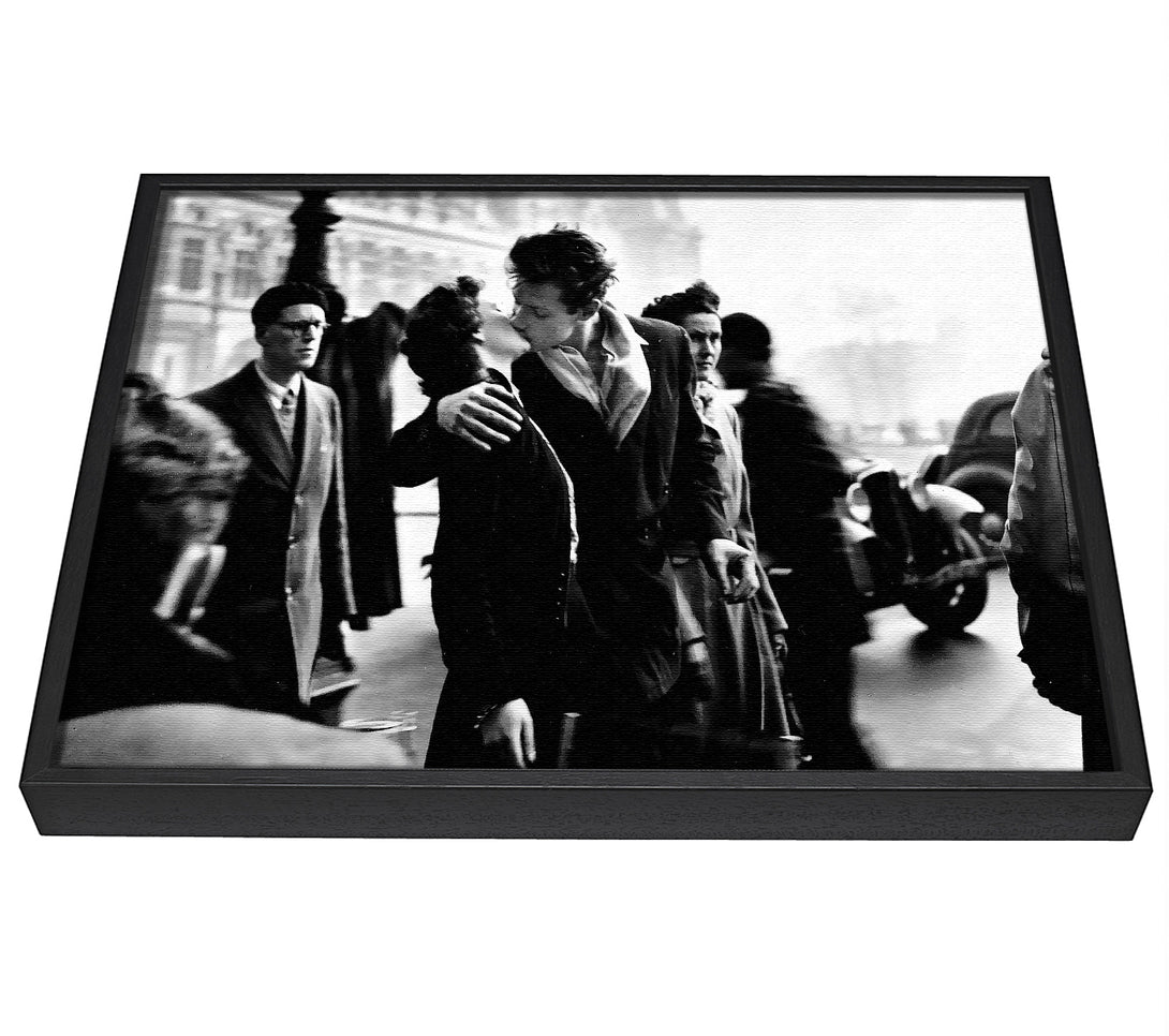 A picture of a Kiss Old Retro framed canvas print sold by Wallart-Direct.co.uk