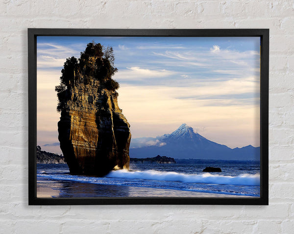 New Zealand Beach Mount Taranaki View