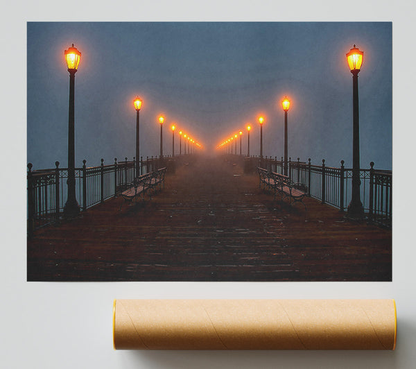 Foggy Pier Night Walk