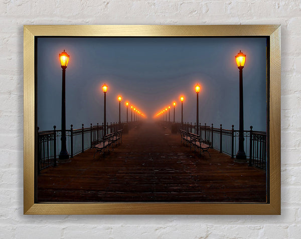 Foggy Pier Night Walk