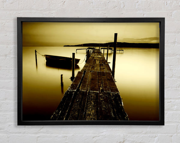 Rustic Ocean Jetty Sepia