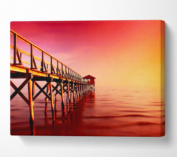 Tranquil Ocean Pier Pink