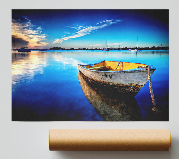 Rustic Rowing Boat Reflections