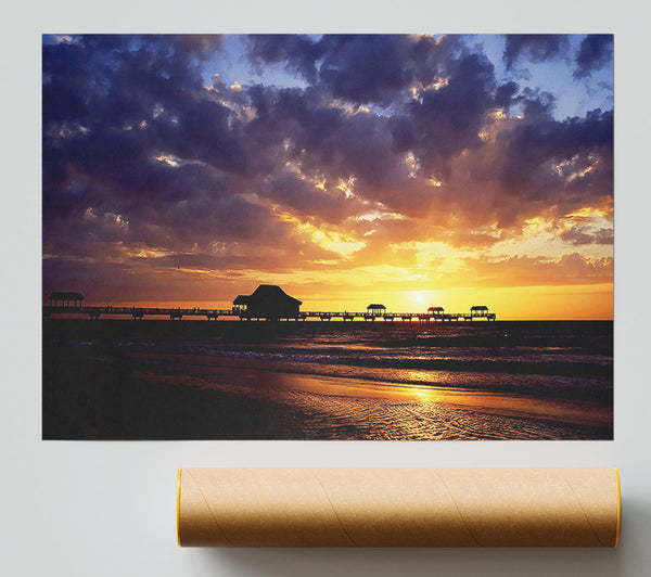 Pier Sunset Horizon