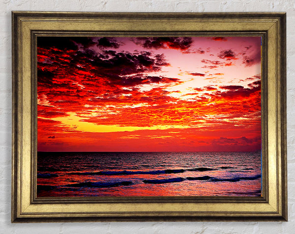 Lava Red Ocean Skies