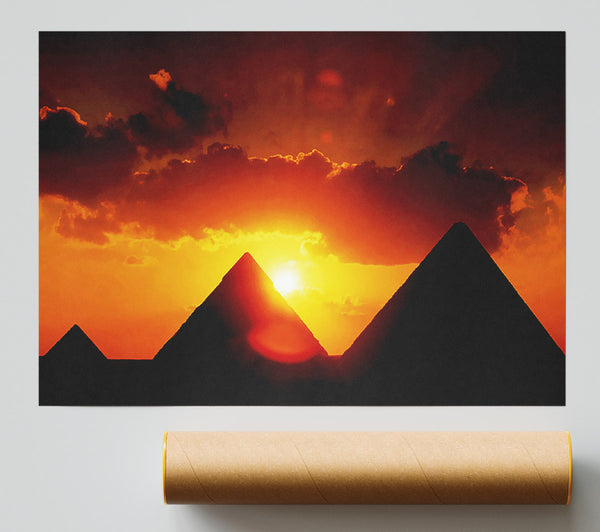 Egyptian Pyramid Sunset