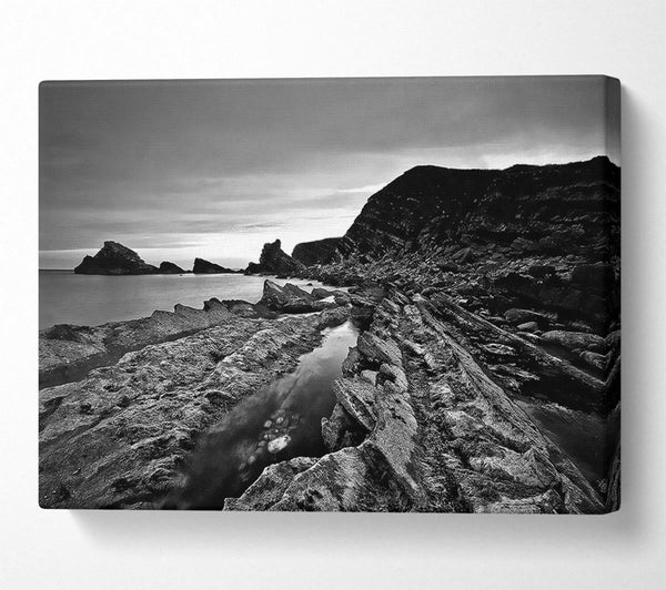 Ocean Rock Formation B n W