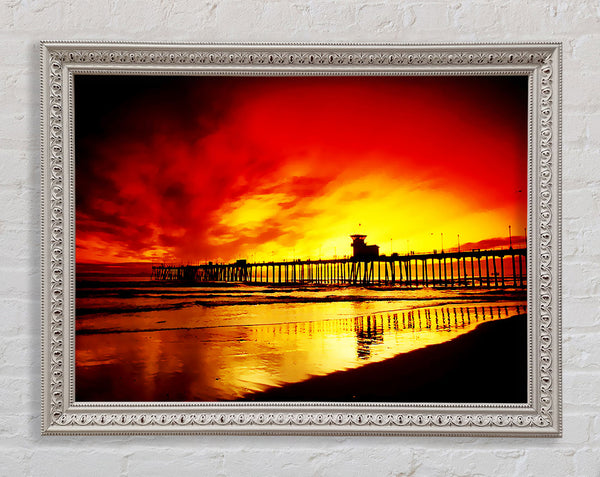 Fire Skies Over The Pier