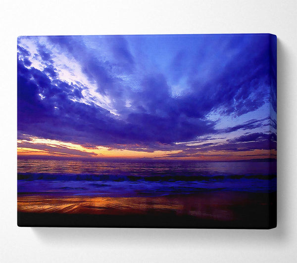 Blue Lilac Sunset Ocean