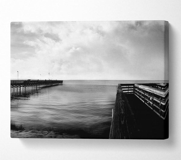 Tranquil Pier B n W