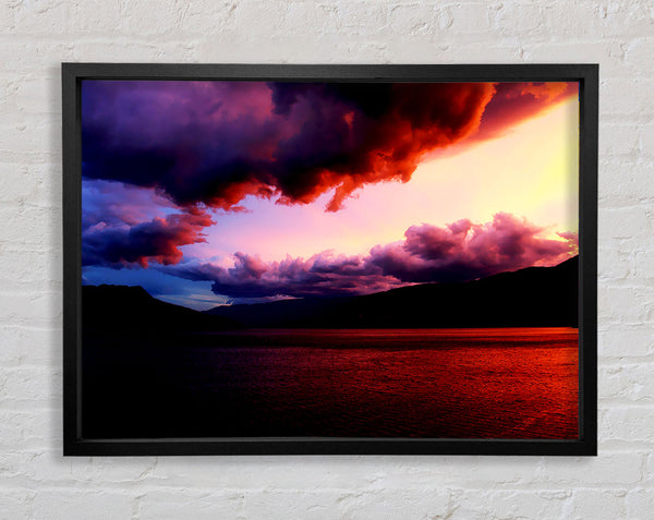 Red Ocean Storm Clouds