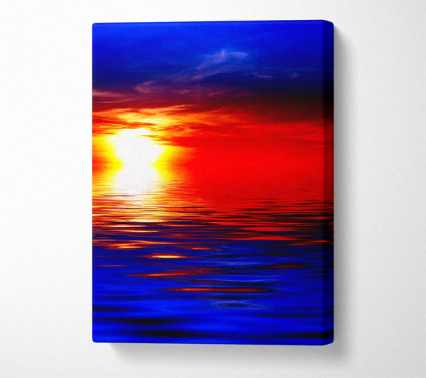 Electric Blue Ocean Sunset