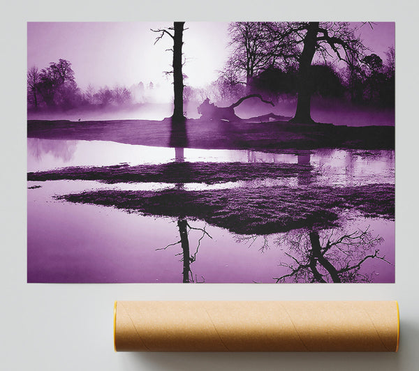 Sunset Forest Waters Purple