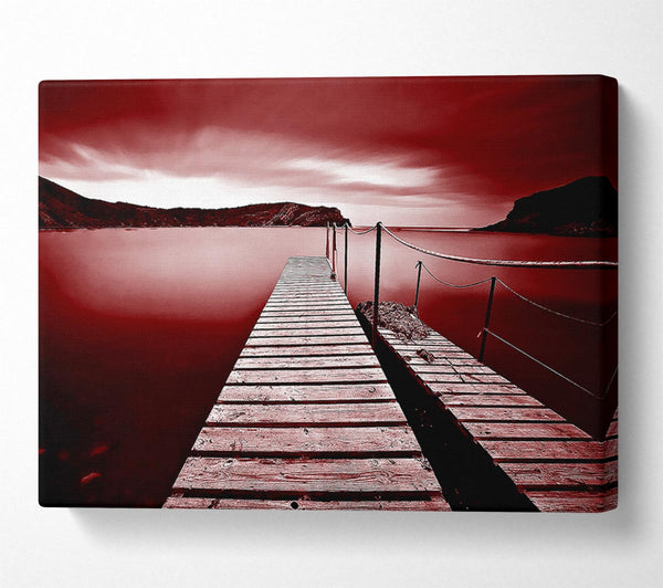 Red Abstract Pier