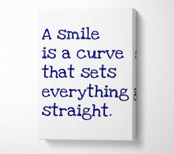 Motivational Quote Smile Is A Curve