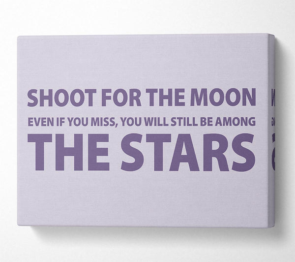 Motivational Quote Shoot For The Moon Lilac