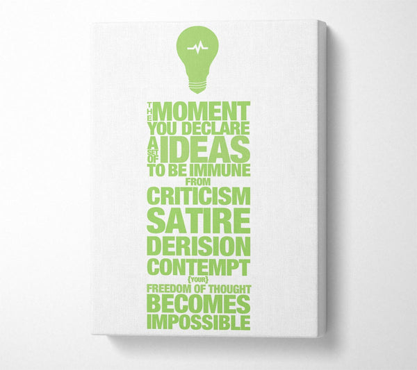 Motivational Quote Freedom Of Thought Lime Green