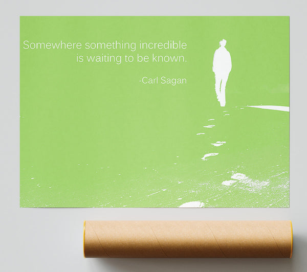 Carl Sagan Somewhere Something Lime Green