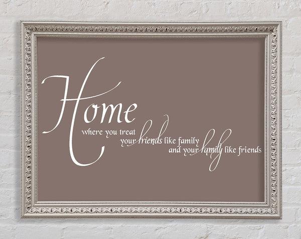 Family Quote Home Family Friends Beige