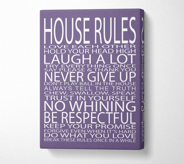 Family Quote House Rules Love Each Other Lilac