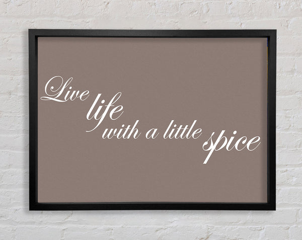 Kitchen Quote Live Life With A Little Spice Beige