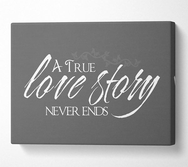 Love Quote A True Love Story Never Ends Grey