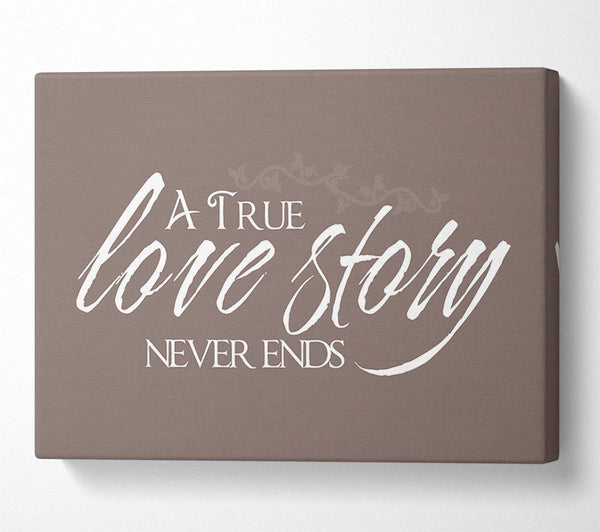 Love Quote A True Love Story Never Ends Beige