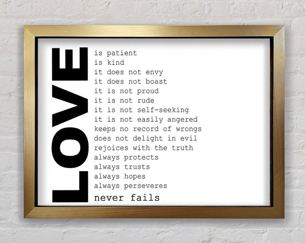 Love Quote Love Never Fails