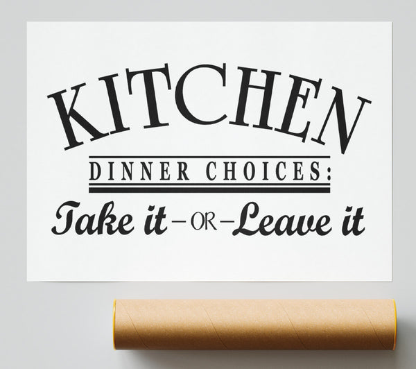 Kitchen Quote Dinner Choices