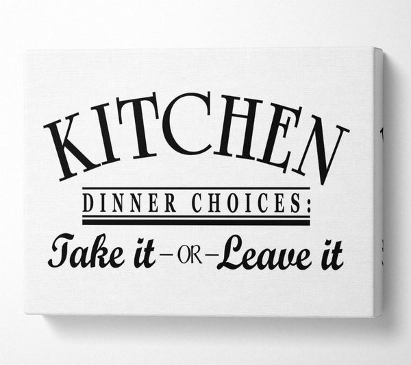 Kitchen Quote Dinner Choices