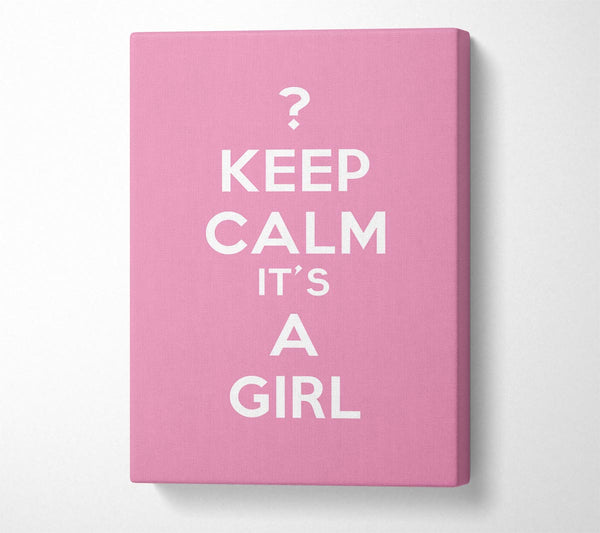 Nursery Quote Keep Calm Girl Pink