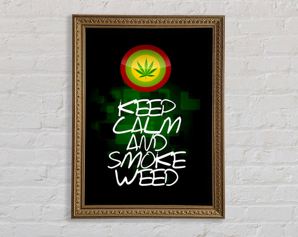 Keep Calm Weed Black