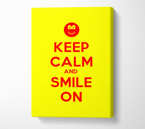 Keep Calm Smile On Yellow