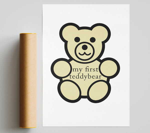 Nursery Quote My First Teddybear White