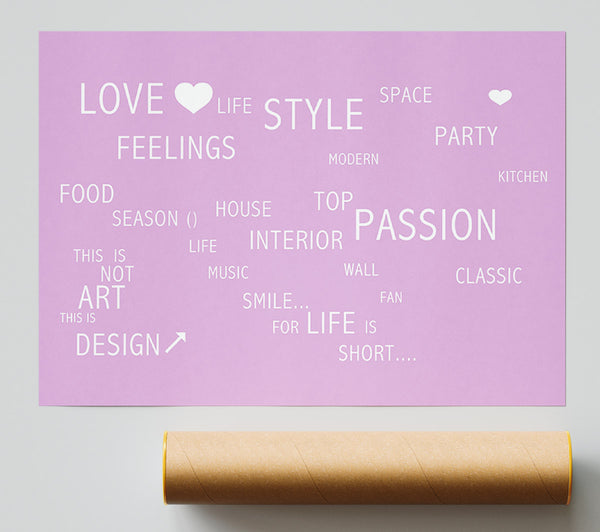 Love Quote Love Life Pink